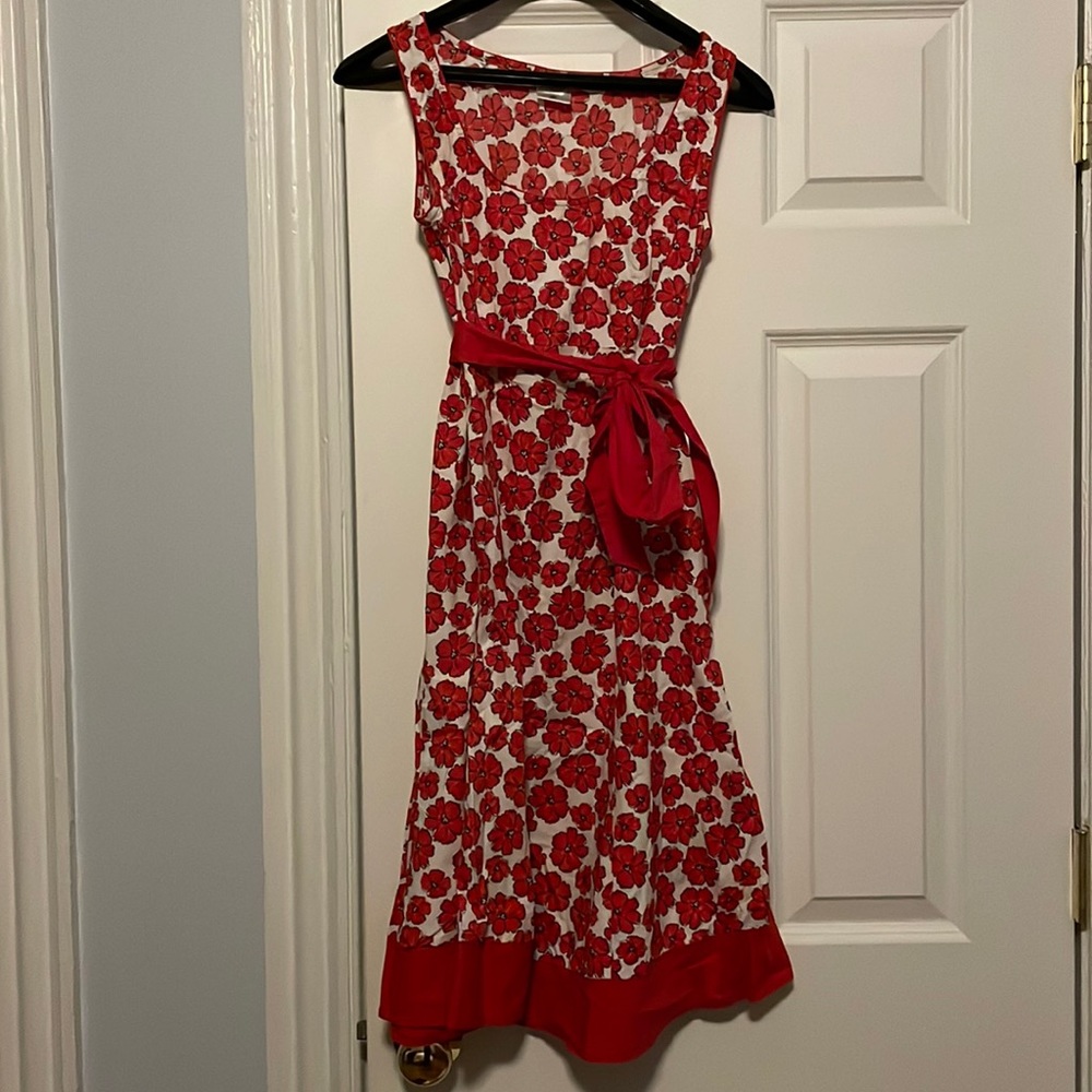 Motherhood dark pink and white floral maternity dress, size small